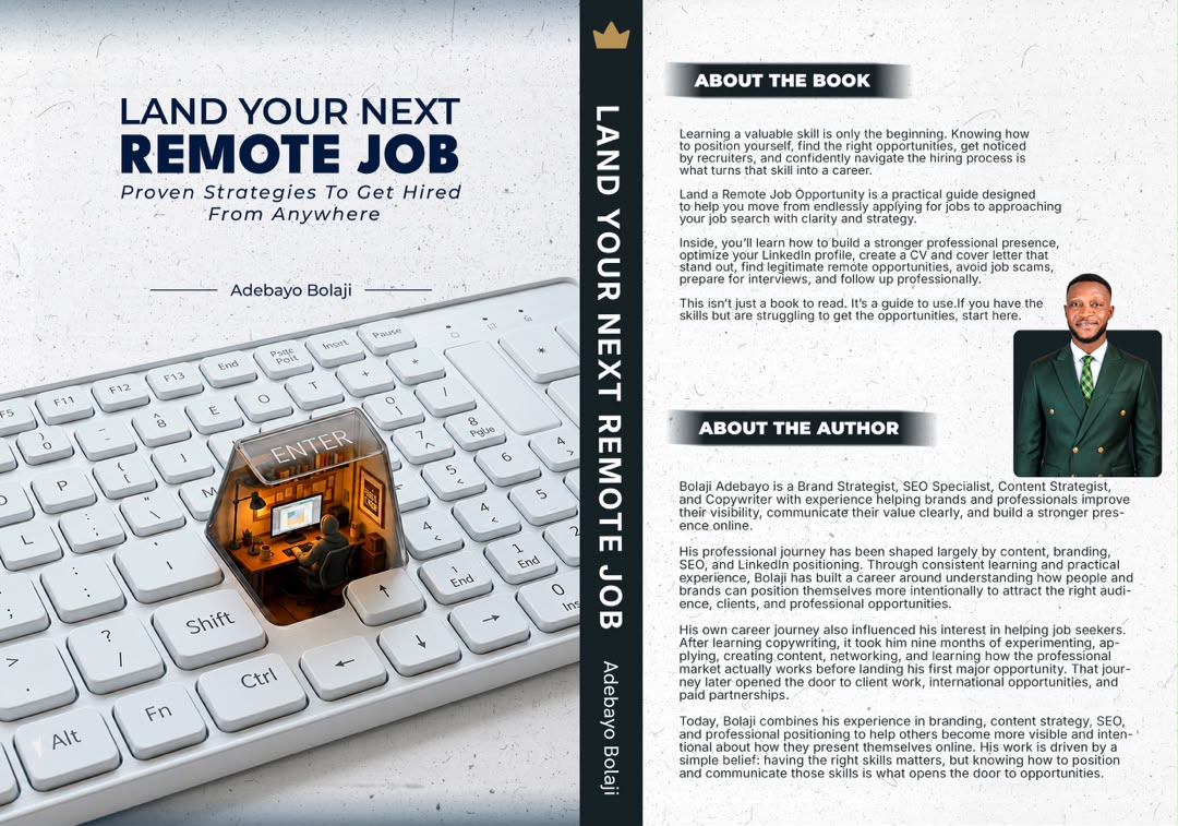 Bolaji Adebayo, author of Land A Remote Job Opportunity